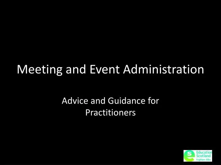 meeting and event administration