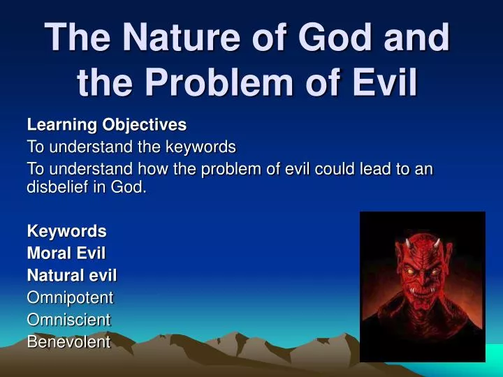 the nature of god and the problem of evil