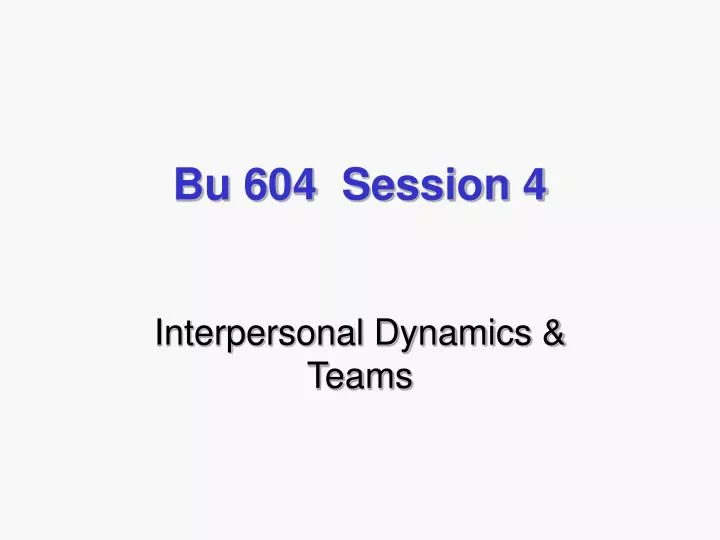 bu 604 session 4