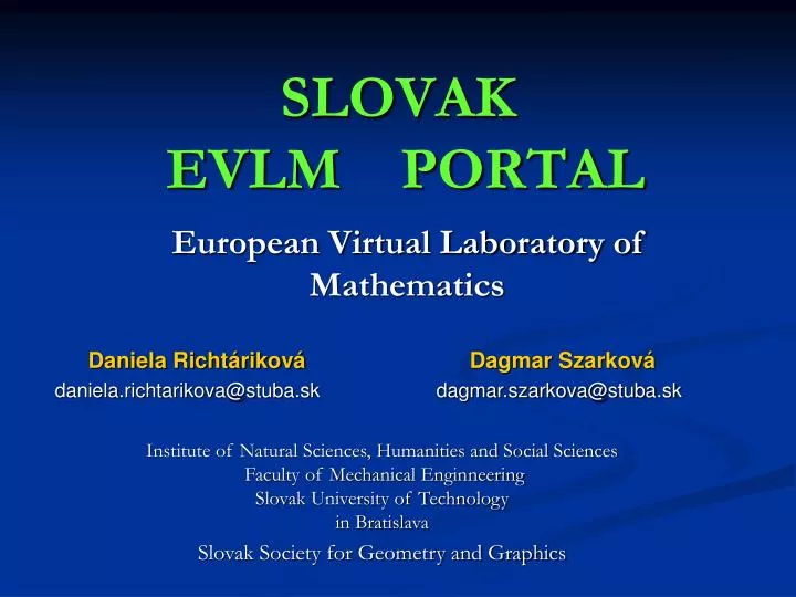 slovak evlm portal