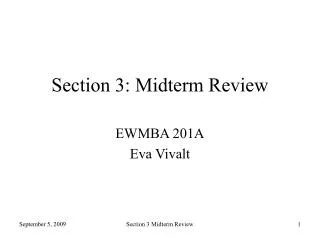 Section 3: Midterm Review