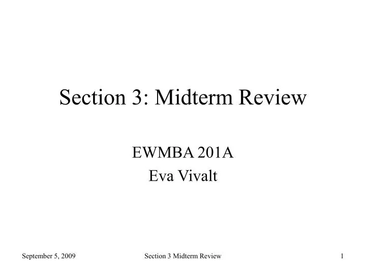 section 3 midterm review