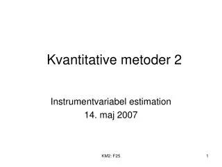 kvantitative metoder 2