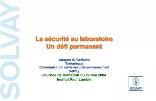la s curit au laboratoire un d fi permanent