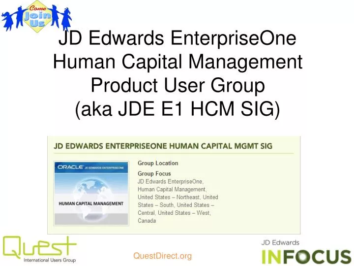 jd edwards enterpriseone human capital management product user group aka jde e1 hcm sig