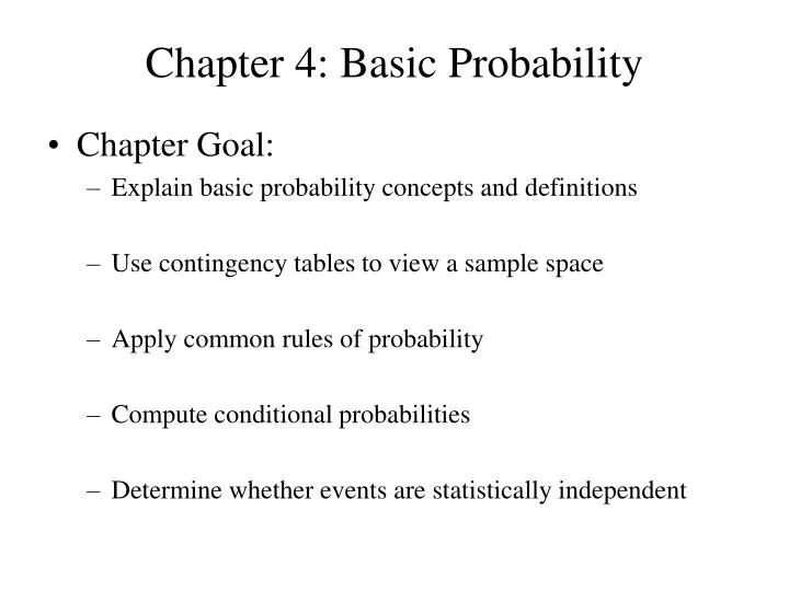 chapter 4 basic probability