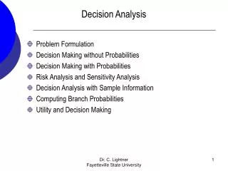 Decision Analysis