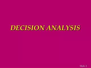 DECISION ANALYSIS