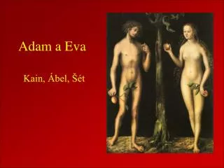 adam a eva