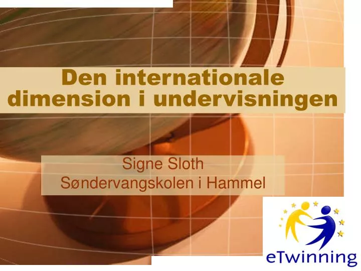 den internationale dimension i undervisningen