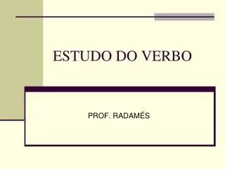 estudo do verbo
