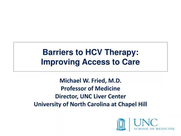 barriers to hcv therapy improving access to care