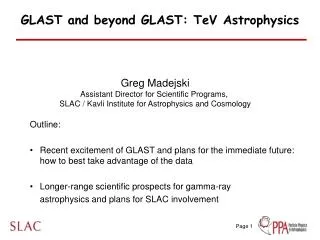 GLAST and beyond GLAST: TeV Astrophysics