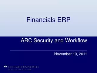 Financials ERP