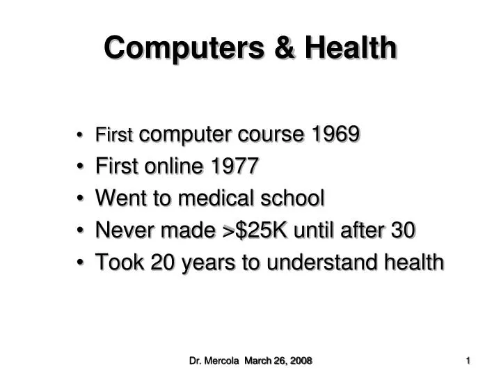 computers health