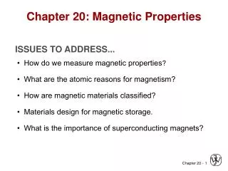 Chapter 20: Magnetic Properties
