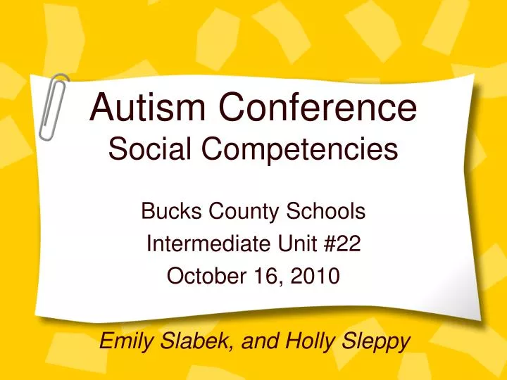 autism conference social competencies