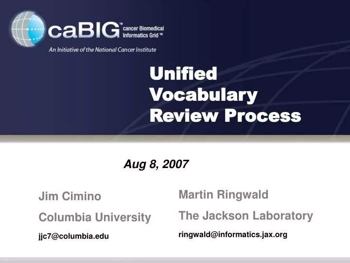 unified vocabulary review process