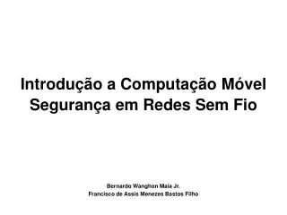 introdu o a computa o m vel seguran a em redes sem fio