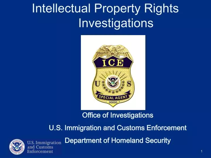 intellectual property rights investigations