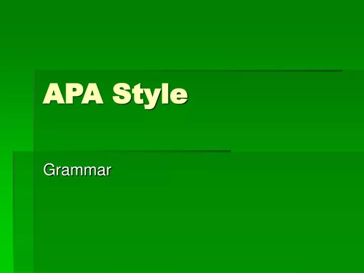 apa style