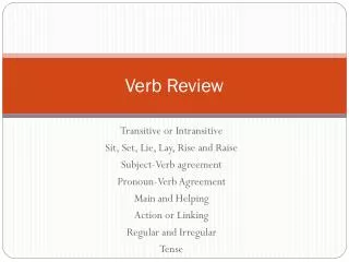 Verb Review