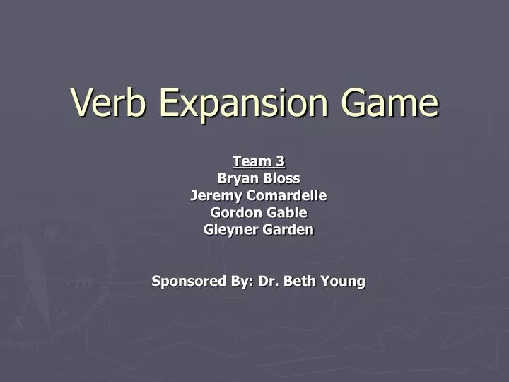verb expansion game