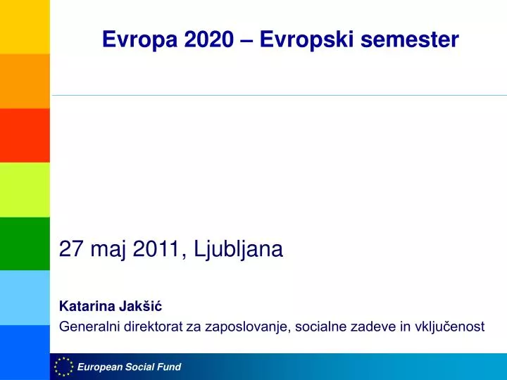 evropa 2020 evropski semester