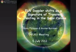 EUV Doppler shifts as a Signature of Transient Heating in the Solar Corona