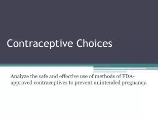 Contraceptive Choices