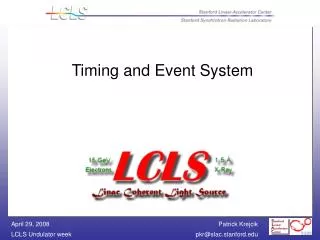 Timing and Event System