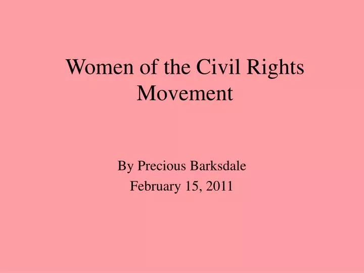 women of the civil rights movement
