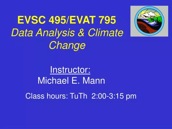 evsc 495 evat 795 data analysis climate change