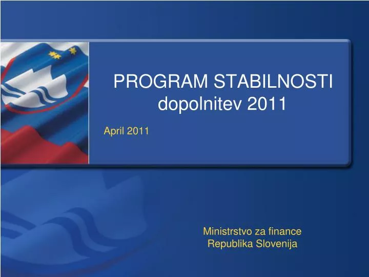 program stabilnosti dopolnitev 2011