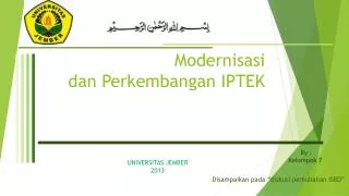 modernisasi dan perkembangan iptek