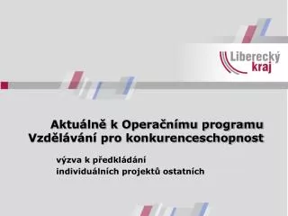 aktu ln k opera n mu programu vzd l v n pro konkurenceschopnost