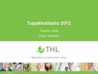 tupakkatilasto 2012