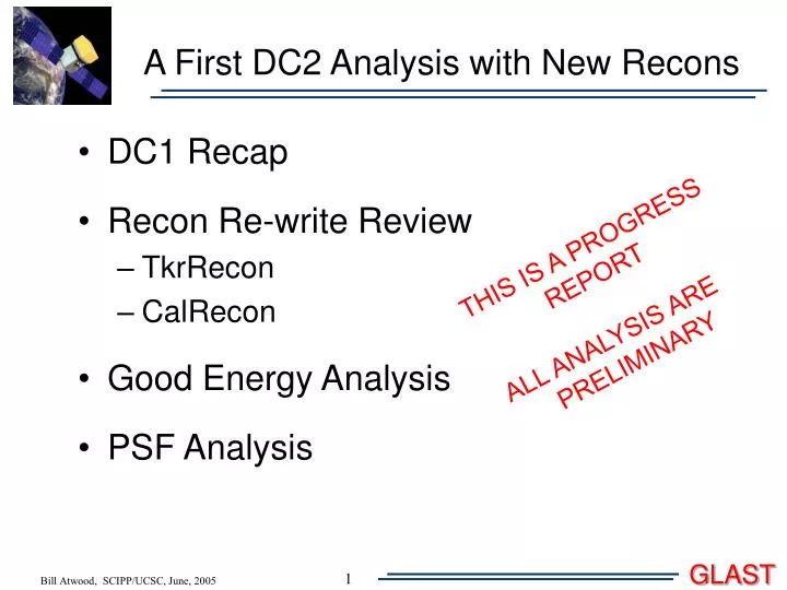 a first dc2 analysis with new recons