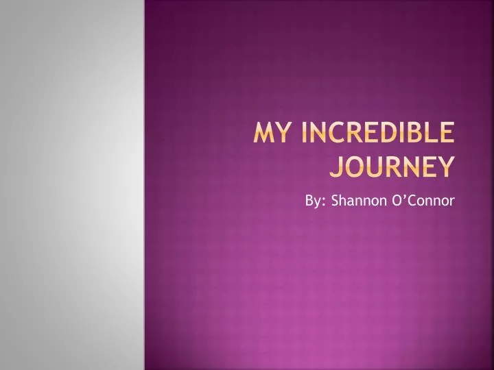 my incredible journey