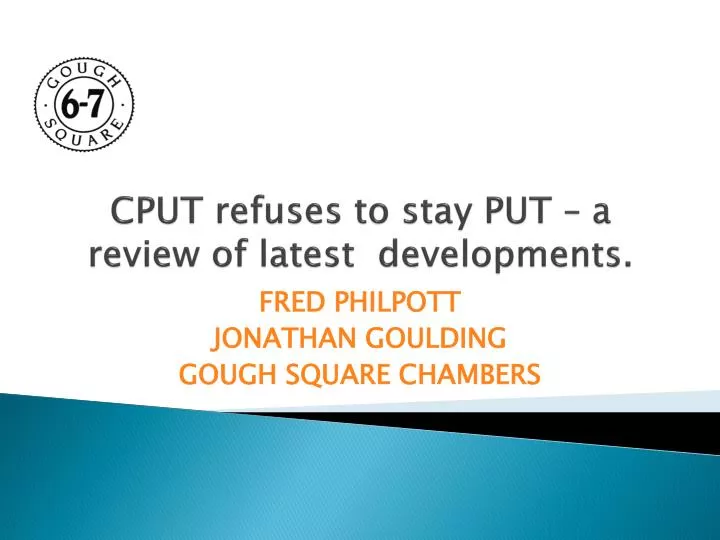 cput refuses to stay put a review of latest developments
