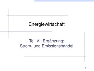 energiewirtschaft