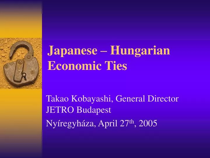 japanese hungarian economic ties