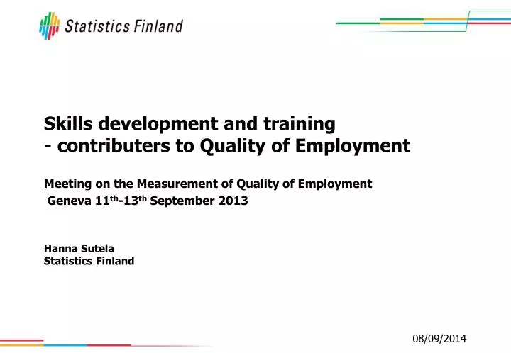 skills development and training contributers to quality of employment