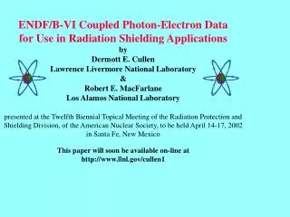 ENDF/B-VI Coupled Photon-Electron Data