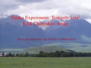 Tunka Experiment: Towards 1?? 2 EAS Cherenkov Array