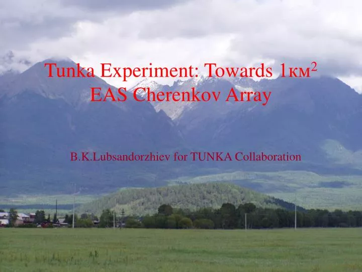 tunka experiment towards 1 2 eas cherenkov array