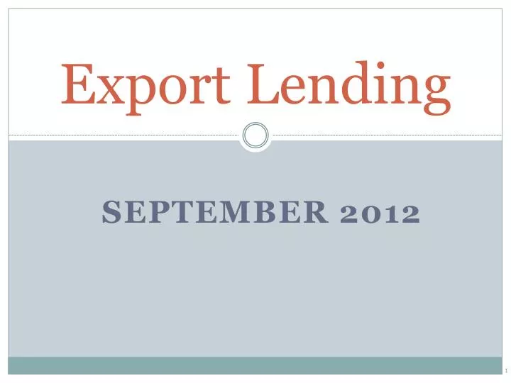 export lending