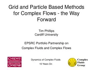 Grid and Particle Based Methods for Complex Flows - the Way Forward