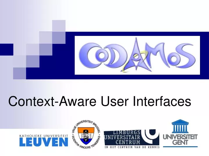 context aware user interfaces