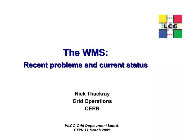 the wms recent problems and current status